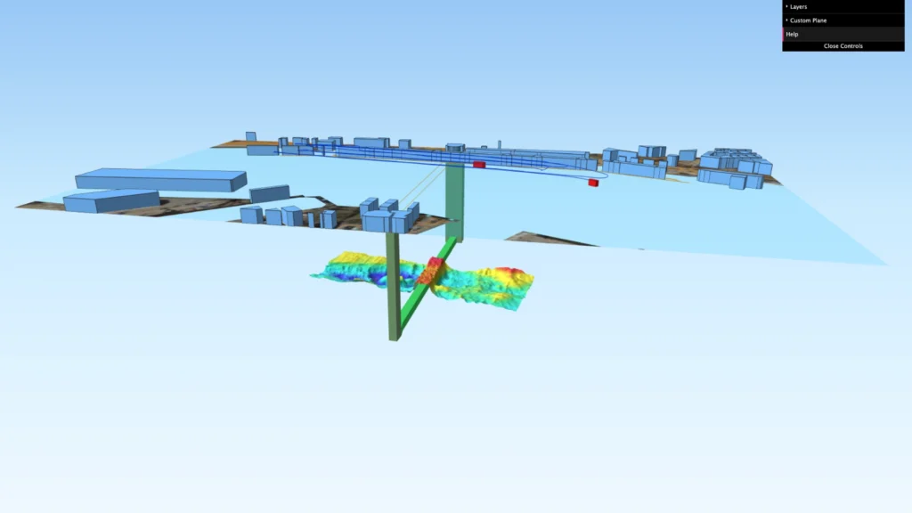 3D Visualization Bathymetric Survey Area