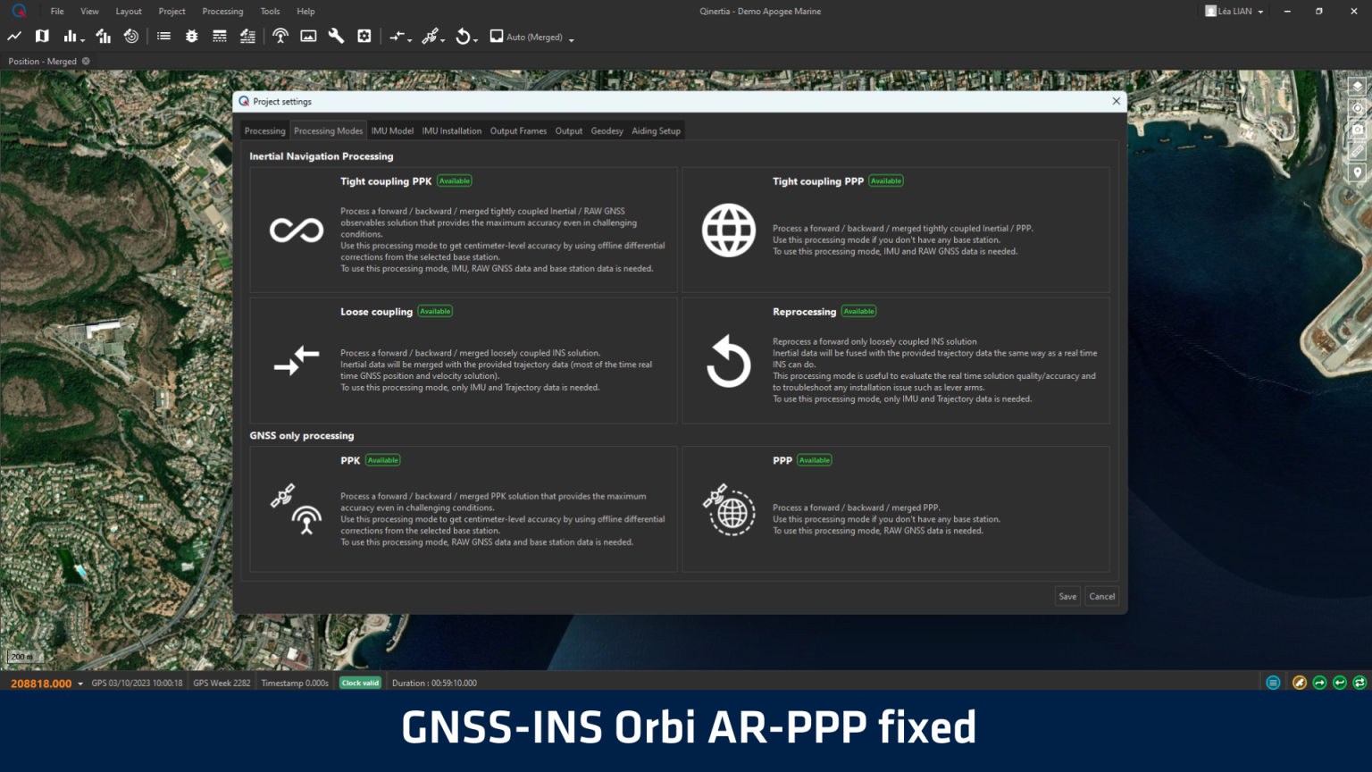 Qinertia GNSS+INS PPK Post Processing Software | SBG Systems