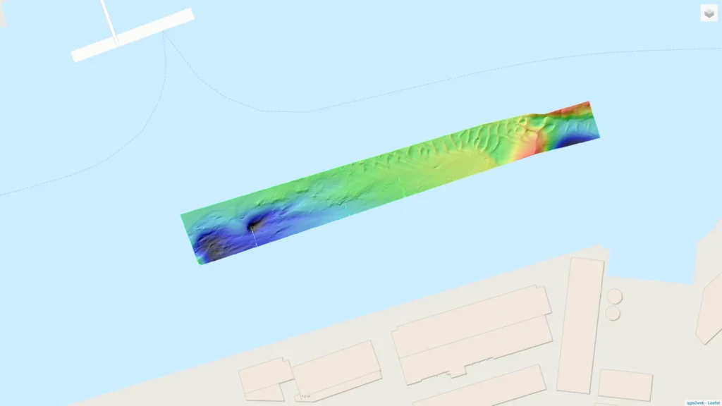 Hamburg Motion Test. Hamburg docks survey map