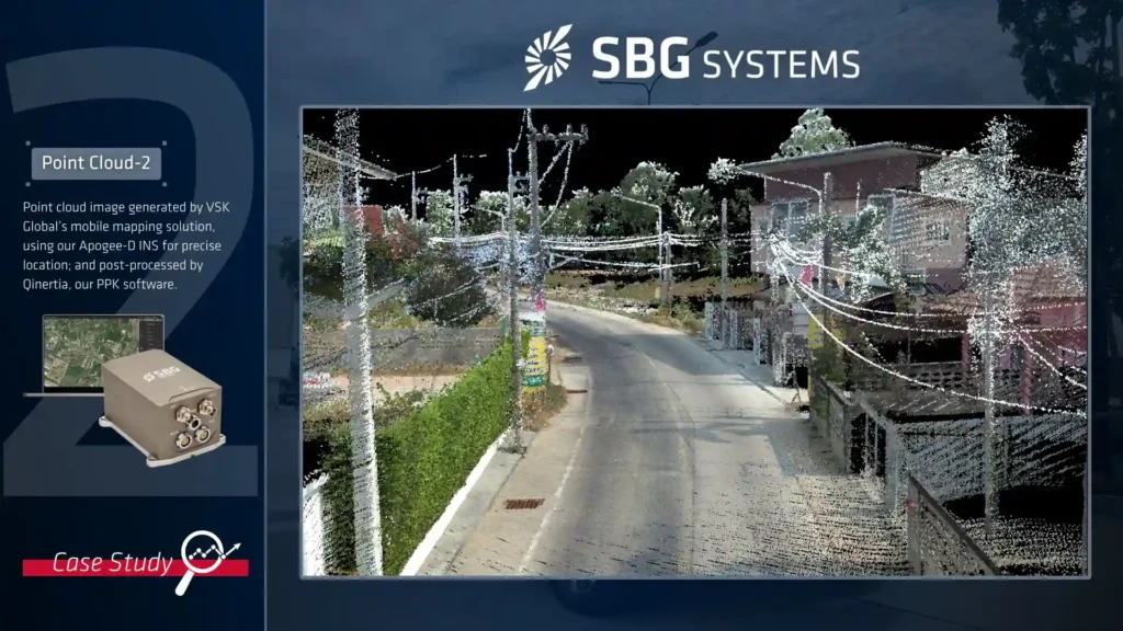 Point Cloud Data File Image Of A Mobile Mapping System From VSK Global's, A Client Of SBG Systems