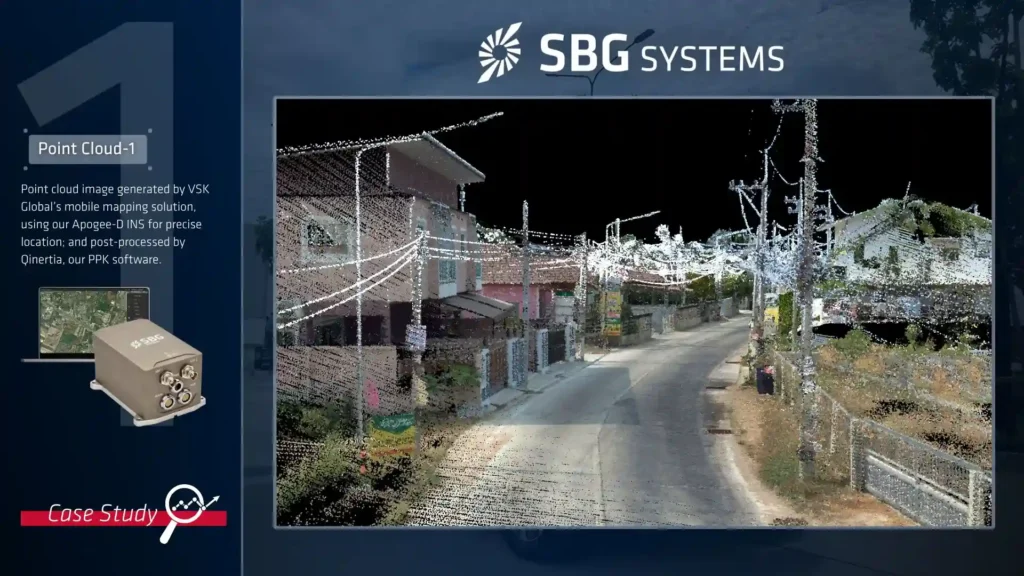 Point Cloud Data File Image Of A Mobile Mapping System With SBG Systems's Inertial Sensor