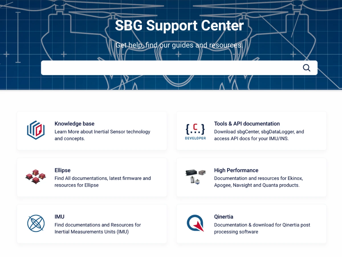 SBG Support Center Site