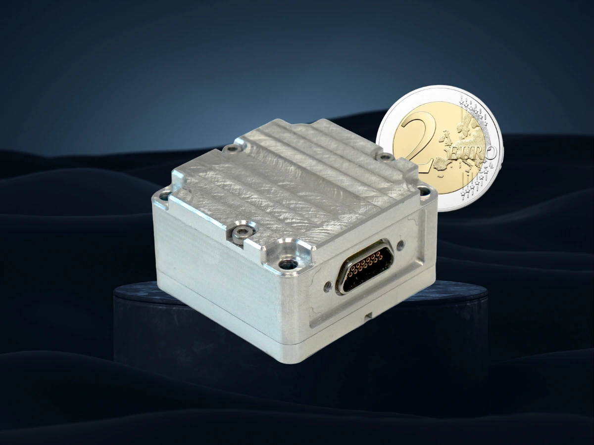 Size Pulse 40 IMU Rugged Compared To A 2Euro Coin